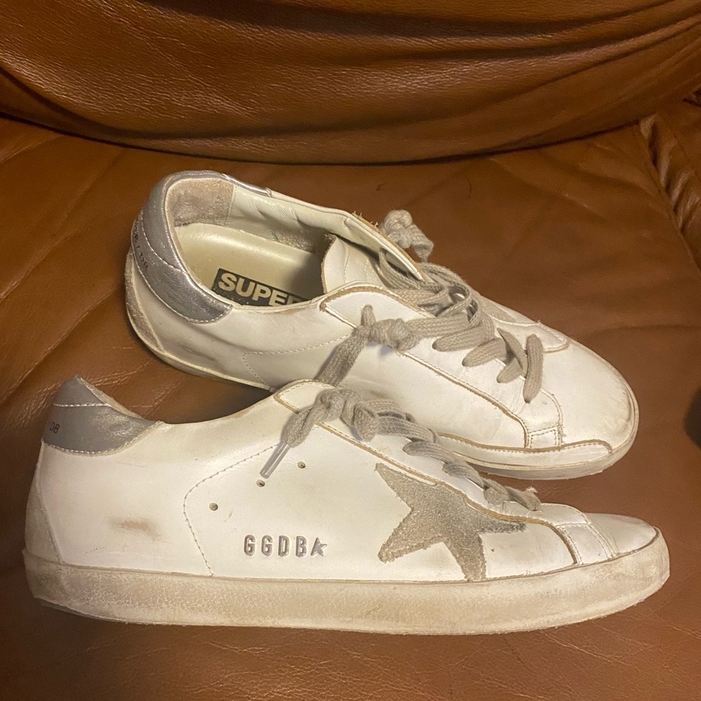 Golden Goose White and Gray Women's Shoes